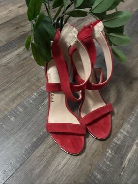 Kenneth Cole red Suede Strappy High Heels - Women